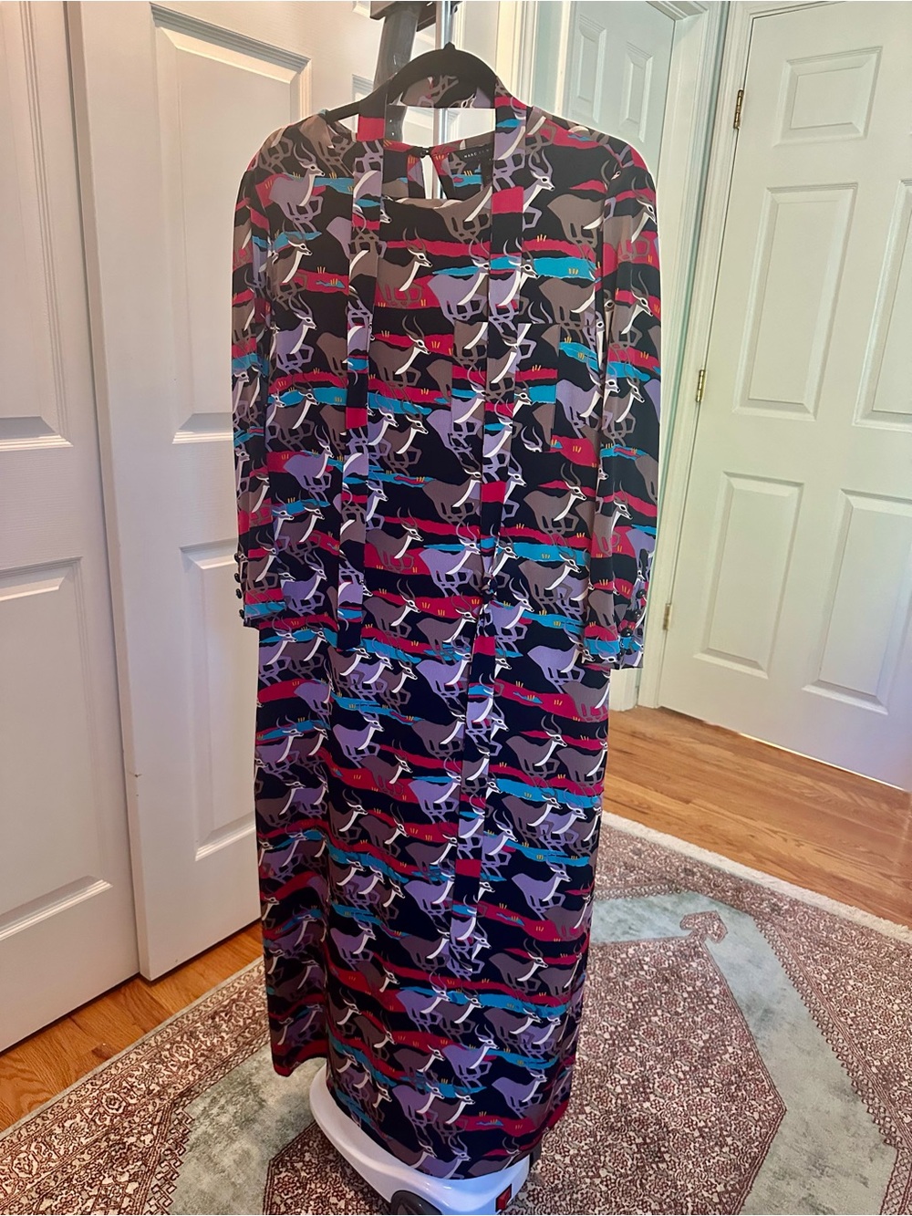 NWT Marc by marc Jacobs running impala print dress. 100% silk